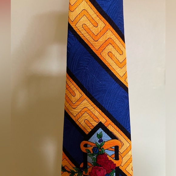 Floral Geometric Rush Limbaugh 100% Silk Tie - Picture 8 of 8